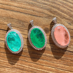 Collar con Colgante de Piedra Turmalina