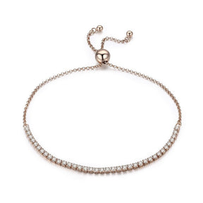 Pulsera Regulable Trendy con Circonitas en Plata